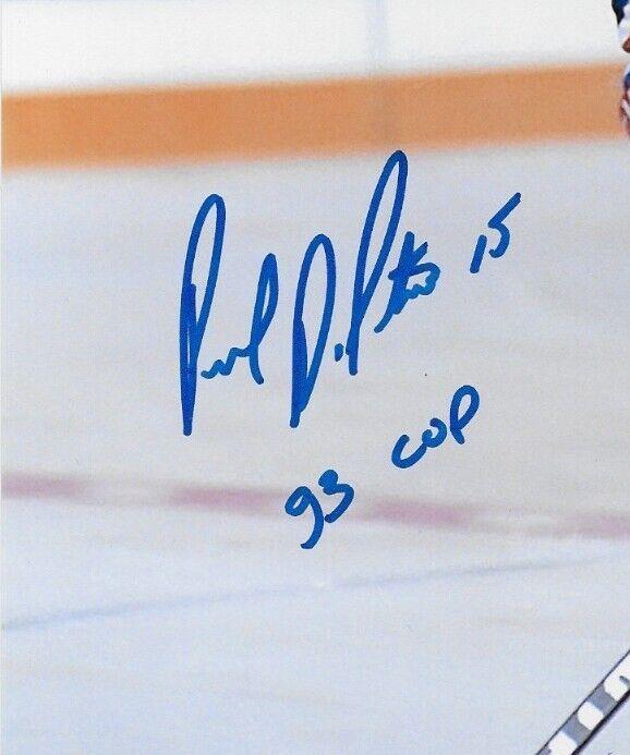 Signed Paul Dipietro Montreal Canadiens 8x10 Photo #2 with Inscription 93 Cup