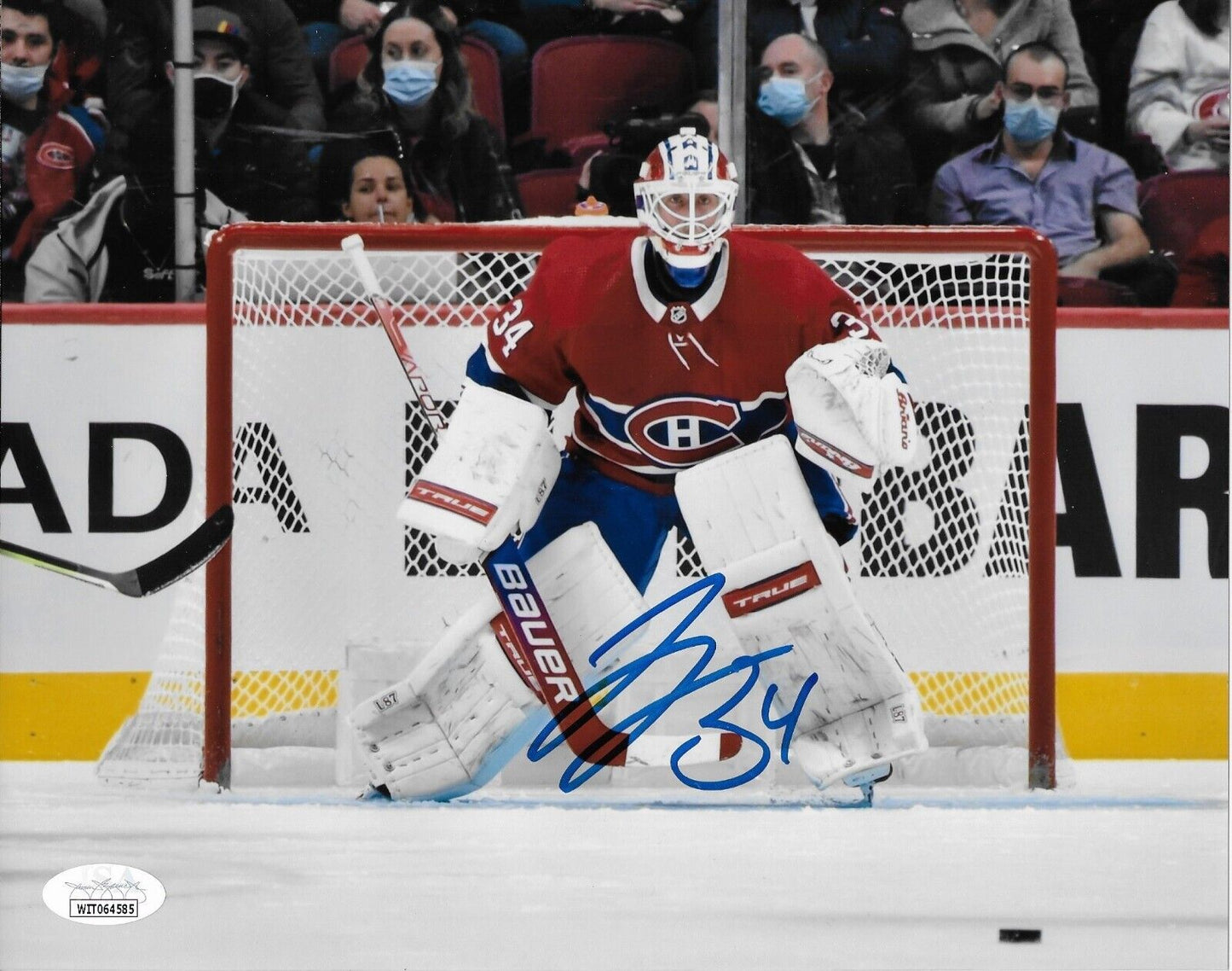 Photo 8x10 signée par Jake Allen des Canadiens de Montréal #20 Signature privée avec JSA