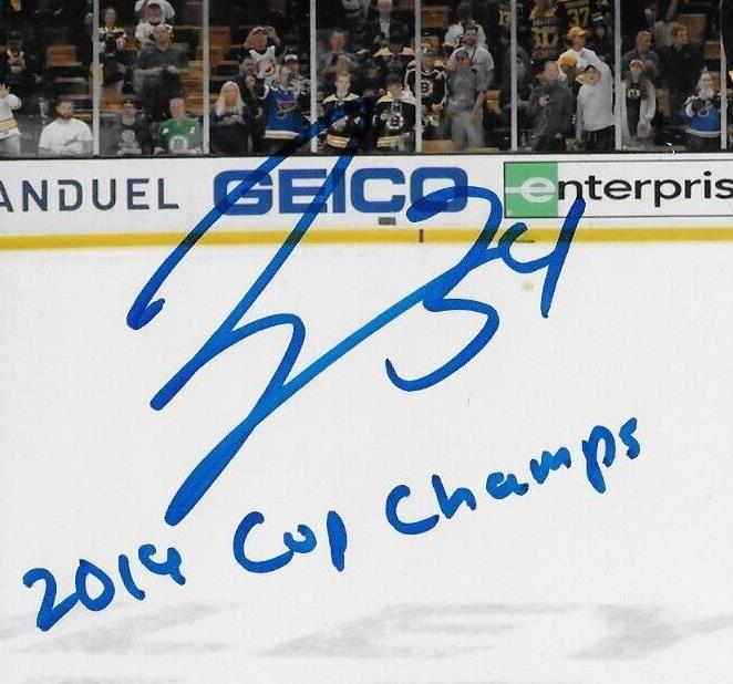 Photo 8x10 de la Coupe Stanley signée par Jake Allen des Blues de St. Louis, séance privée avec JSA