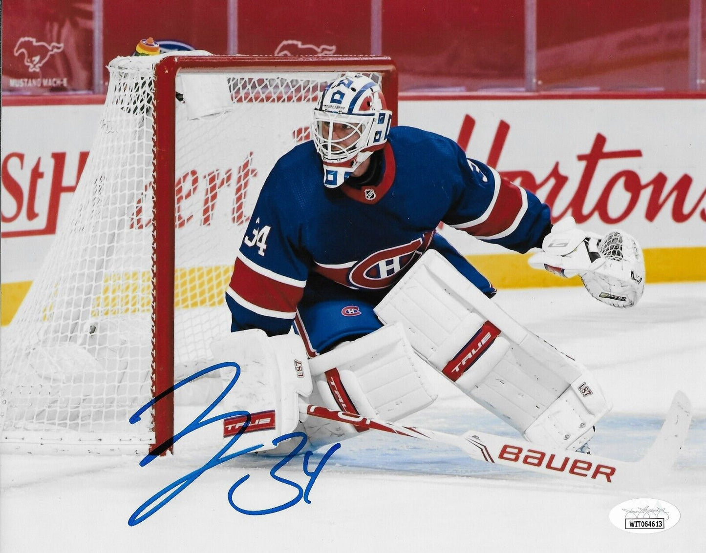 Photo 8x10 signée par Jake Allen, Canadiens de Montréal, n° 18, séance privée avec JSA