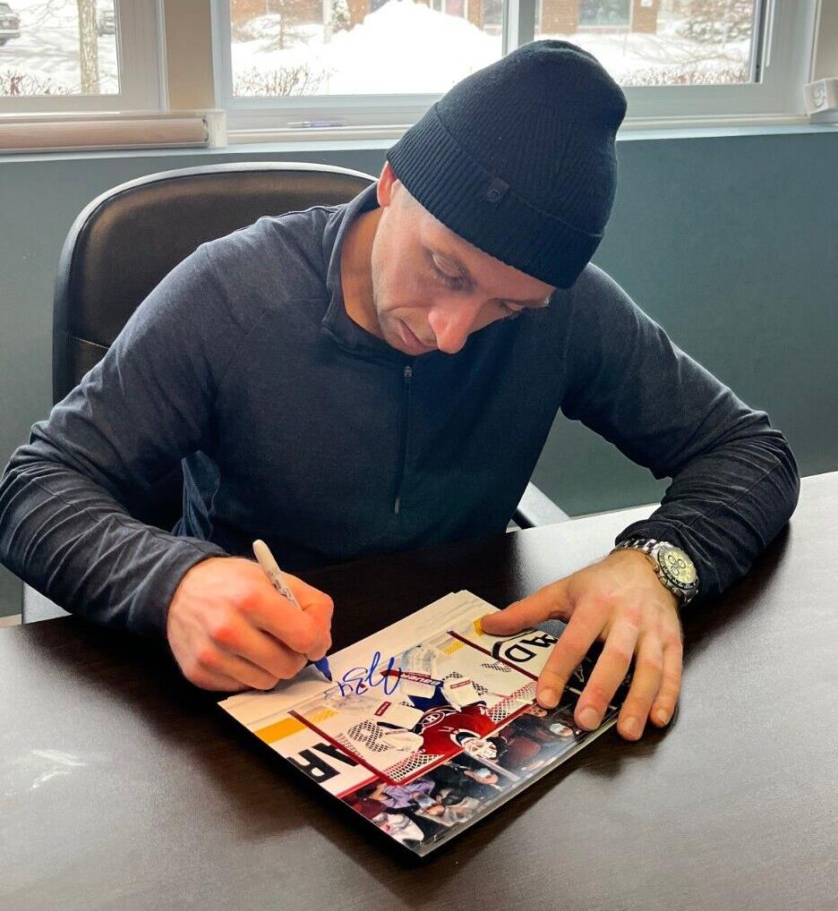 Photo 8x10 signée par Jake Allen, Canadiens de Montréal, n° 18, séance privée avec JSA