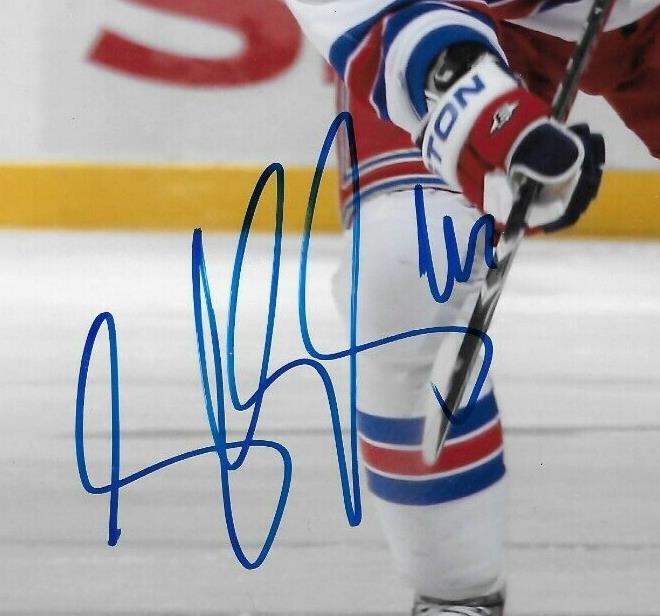 Signed Steve Eminger New York Rangers Autographed 8x10 Photo #2 Original