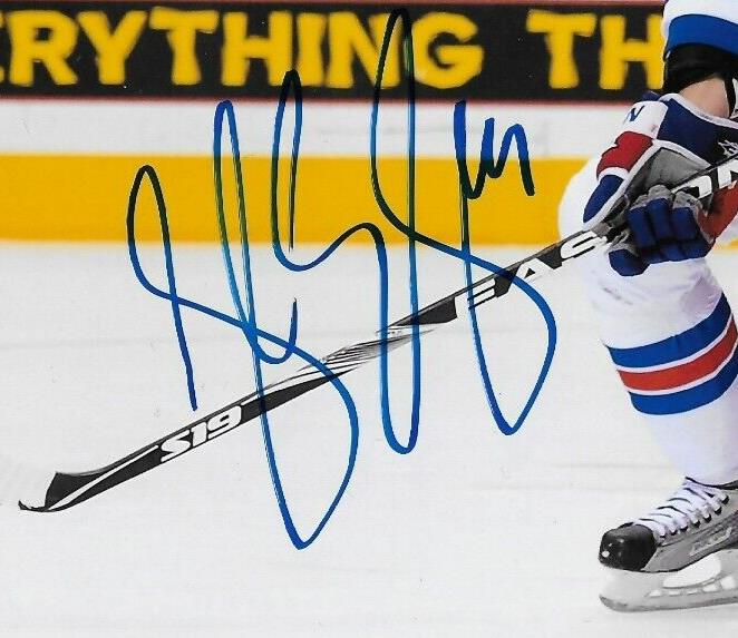 Signed Steve Eminger New York Rangers Autographed 8x10 Photo #3 Original