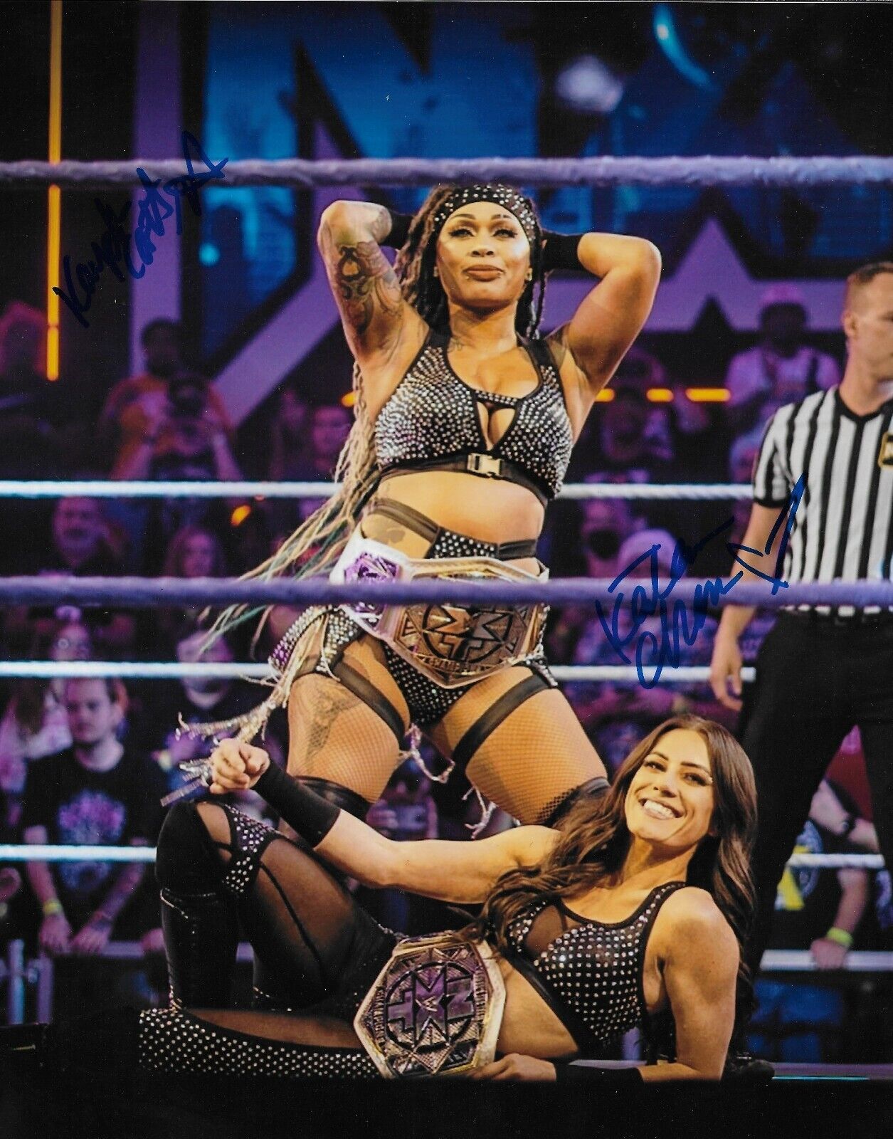 Signed Kayden Carter Katana Chance WWE NXT Autographed 8x10 Photo #3 Original