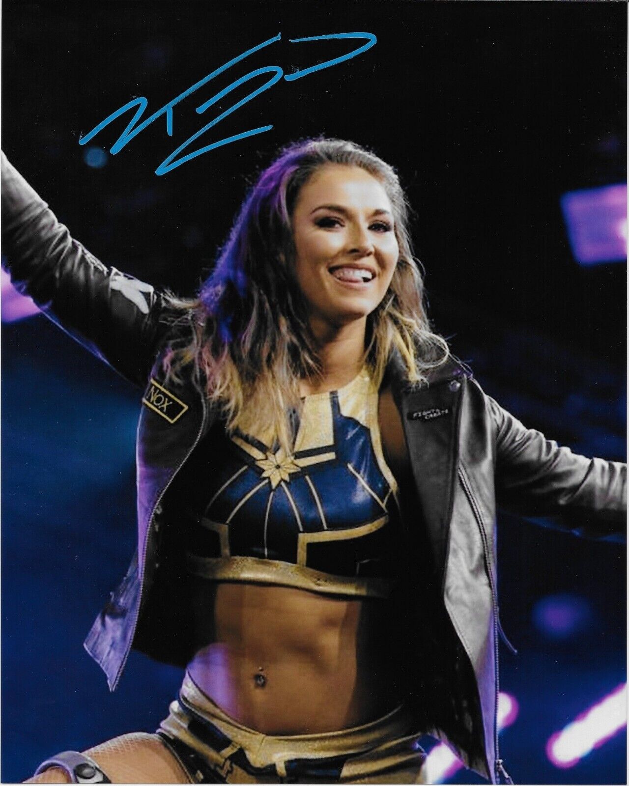 Signed Wrestling Tegan Nox Autographed WWE Smack Down 8x10 Photo #1 Original