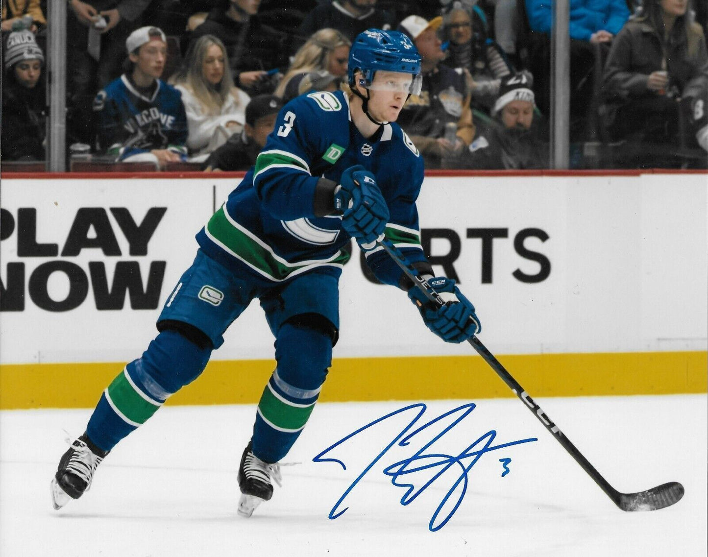 Signed Jack Rathbone Vancouver Canucks Autographed 8x10 Photo #2 Original