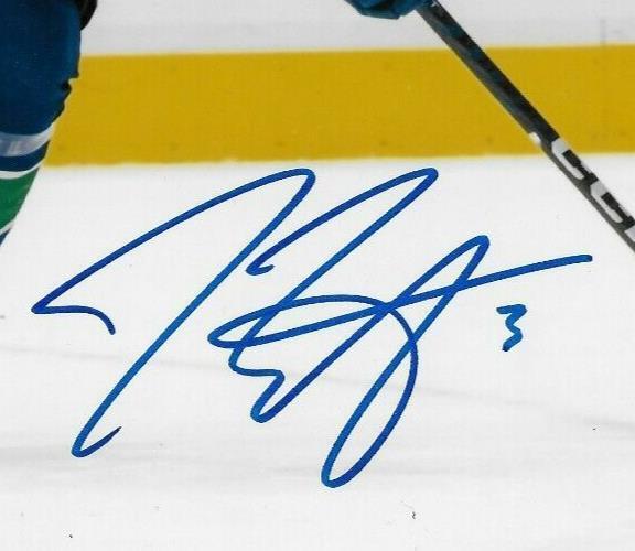 Signed Jack Rathbone Vancouver Canucks Autographed 8x10 Photo #2 Original