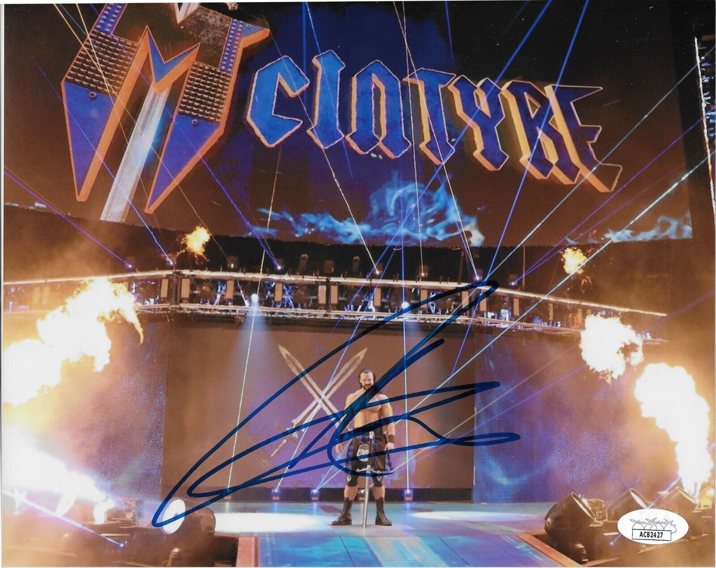 Signed Drew McIntyre Wrestling Autographed WWE 8x10 Photo #4 JSA Authentication