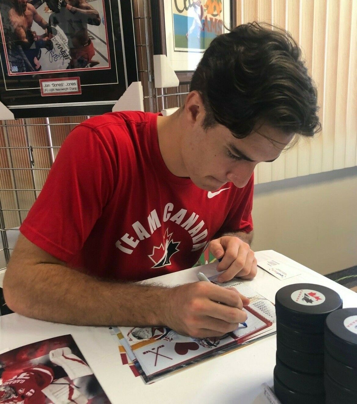 Sign Team Canada Dylan Garand Kamloops Blazers NY Rangers 8x10 Photo #8 Original