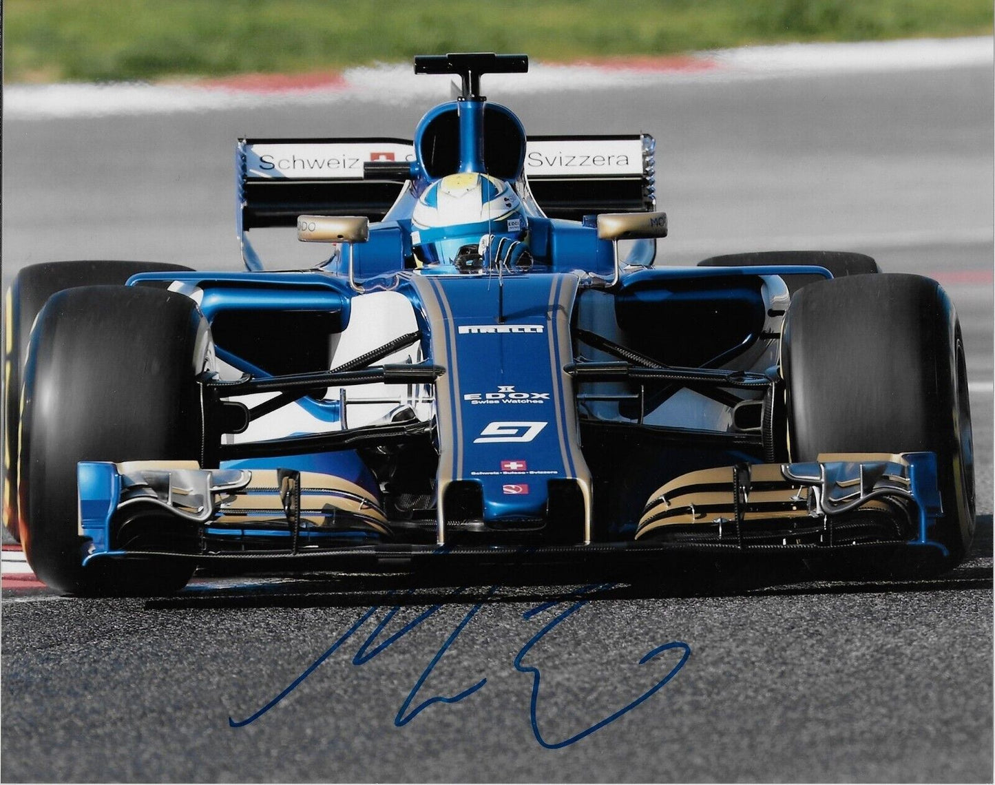 Photo 8x10 signée Marcus Ericsson, pilote de Formule 1 Sauber Racing #7 Original