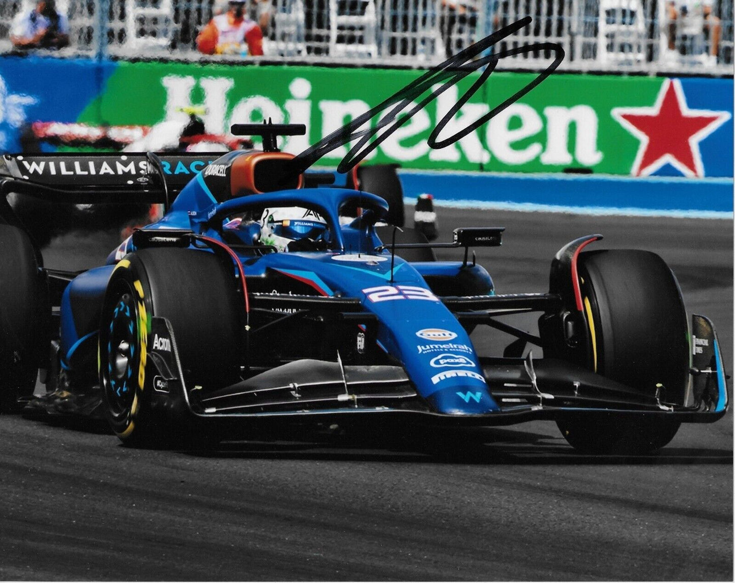 Signed Alex Albon Formula 1 Williams Racing Autographed 8x10 Photo #2 Original