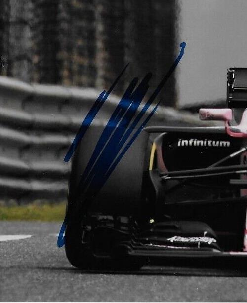 Photo 8x10 signée Esteban Ocon Formule 1 Force India Racing #6 2018 Original