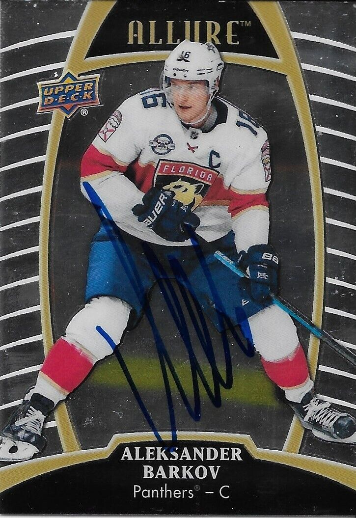 Carte signée Aleksander Barkov 2019/20 UD Allure Florida Panthers #3 originale