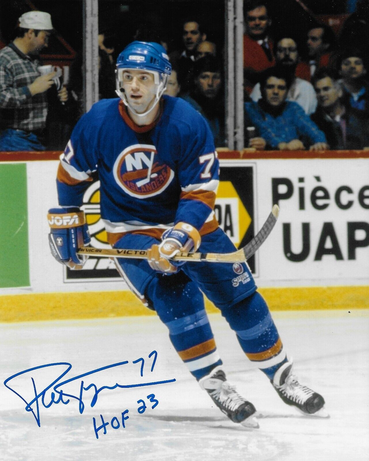 Signed Pierre Turgeon New York Islanders 8x10 Photo #9 Inscribed with HOF 23