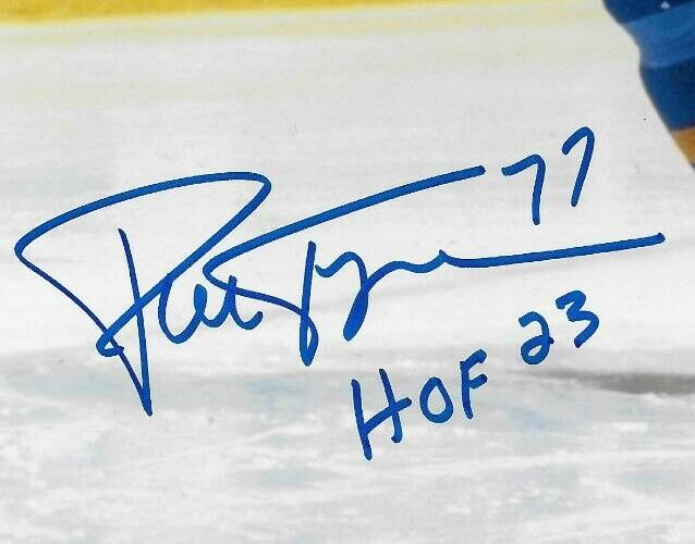 Signed Pierre Turgeon New York Islanders 8x10 Photo #9 Inscribed with HOF 23