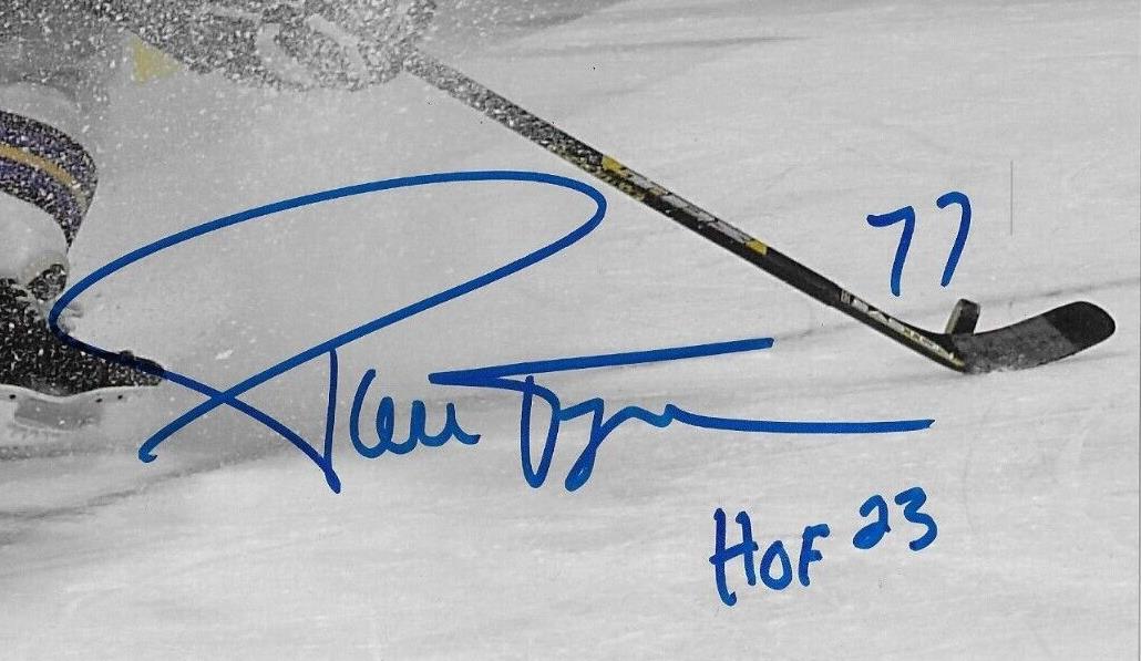 Signed Pierre Turgeon St. Louis Blues 8x10 Photo #18 Inscribed with HOF 23