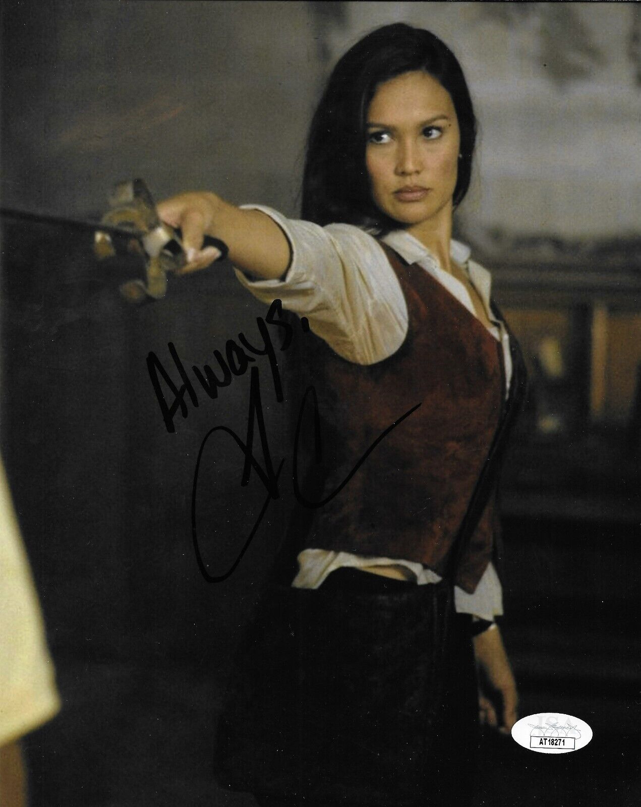 Signed Tia Carrere Relic Hunter True Lies 8x10 Photo #1 with JSA Authentication