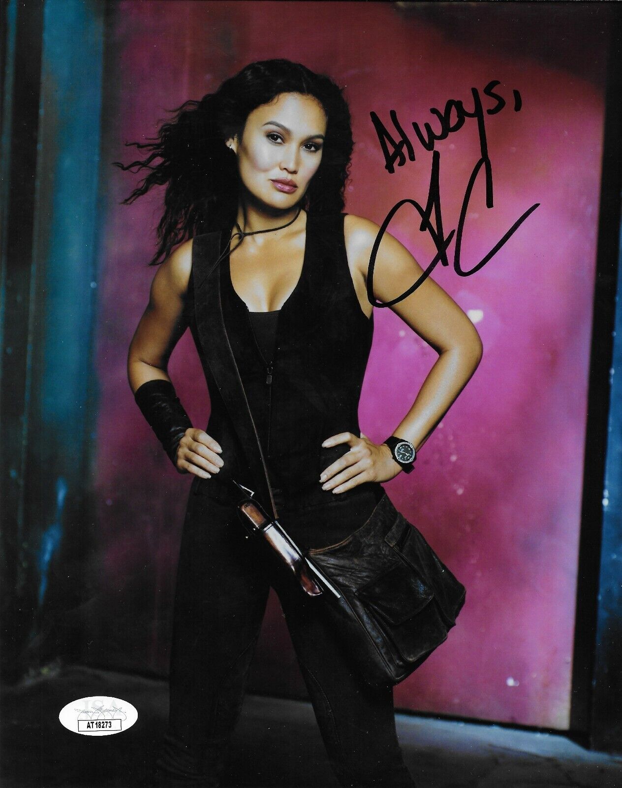 Signed Tia Carrere Relic Hunter True Lies 8x10 Photo #3 with JSA Authentication