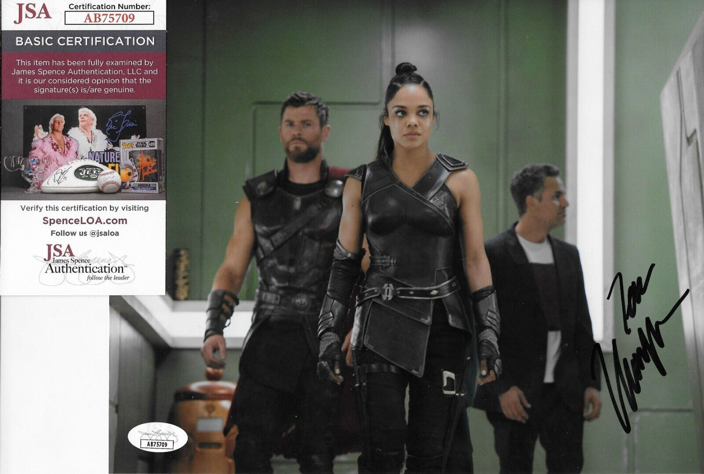 Signed Tessa Thompson Autographed Thor 8x10 Photo #2 with JSA Authentication