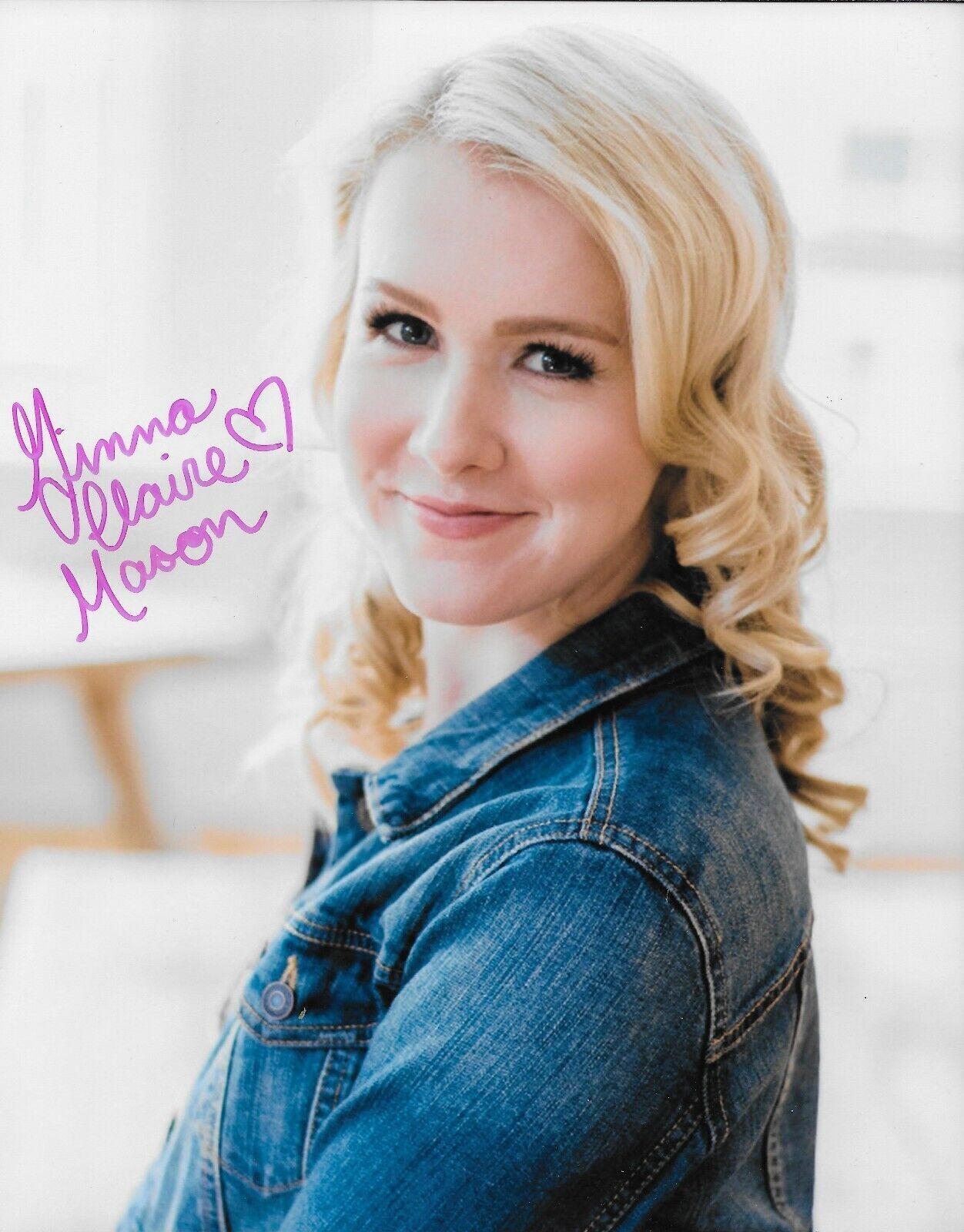 Photo 8x10 signée Ginna Claire Mason, actrice de Broadway, n°1, originale