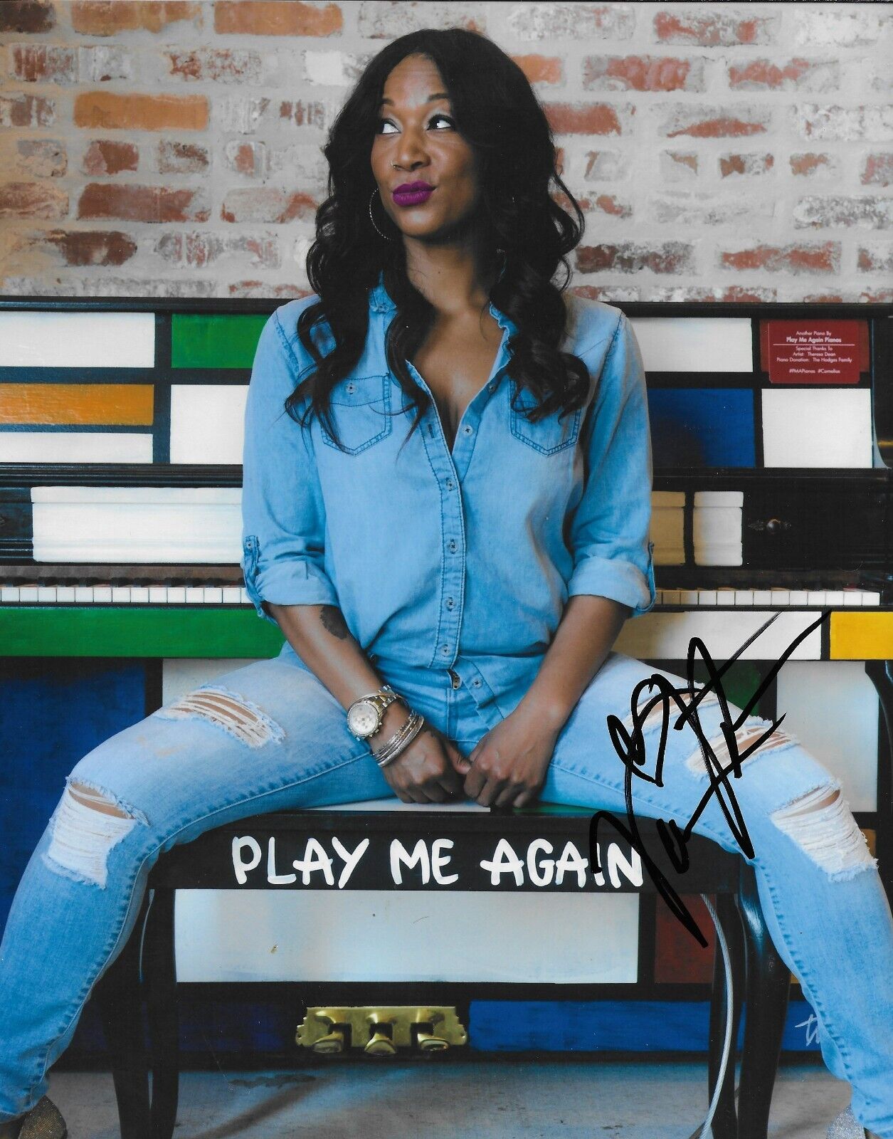 Signed Vanessa Fraction Barbershop 2 Praise This 8x10 Photo #3 Original