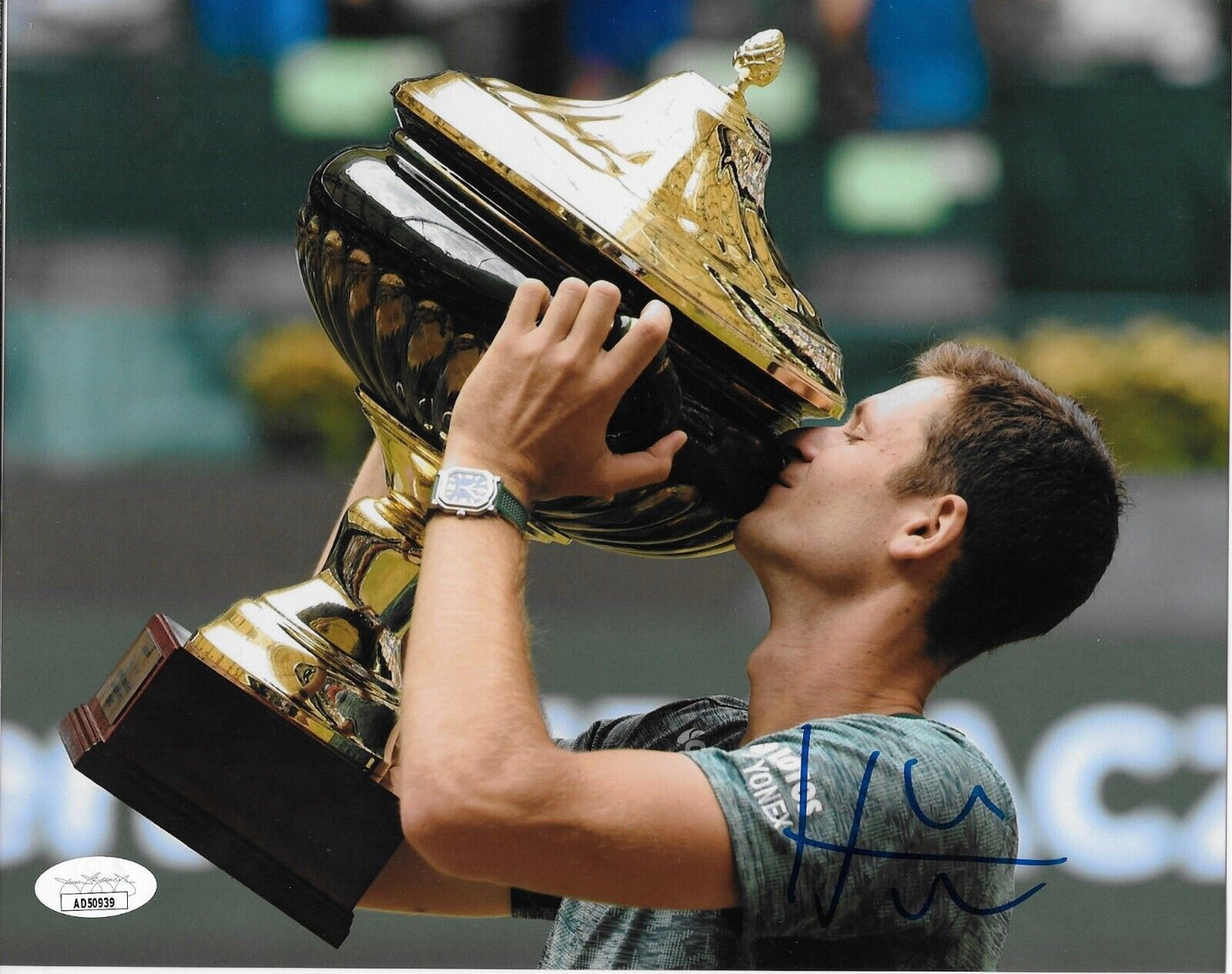 Photo originale signée Hubert Hurkacz ATP Tennis 8x10 #1 avec authentification JSA