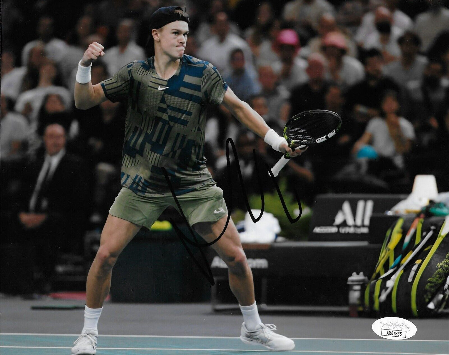 Photo originale signée Holger Rune ATP Tennis 8x10 #3 avec authentification JSA