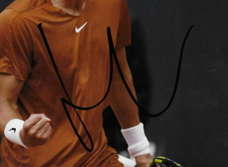 Photo originale signée Holger Rune ATP Tennis 8x10 #4 avec authentification JSA