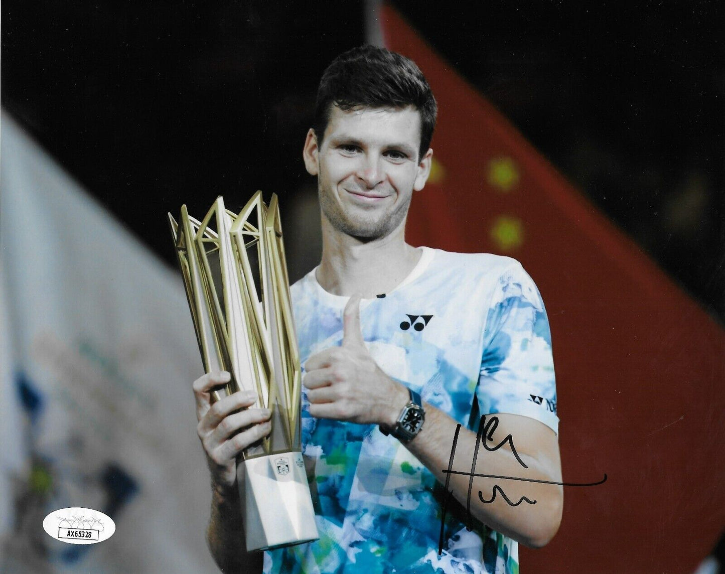 Photo 8x10 originale signée Hubert Hurkacz ATP Tennis #5 avec authentification JSA