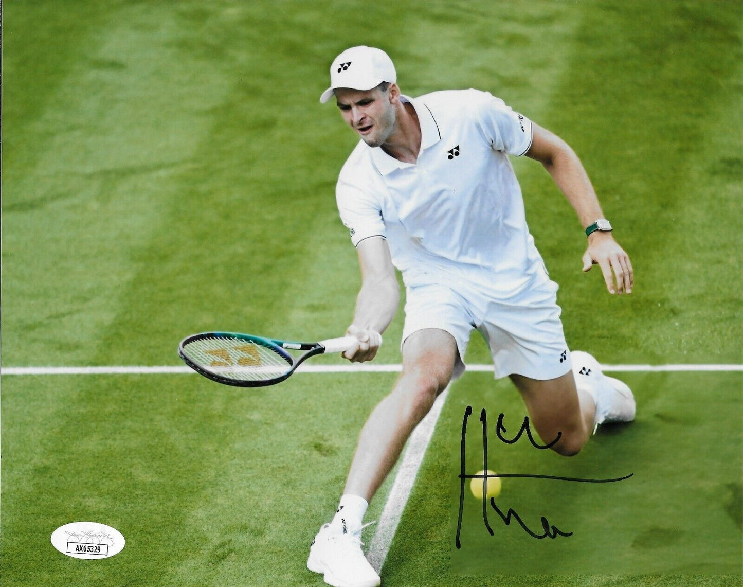 Photo originale signée Hubert Hurkacz ATP Tennis 8x10 #6 avec authentification JSA