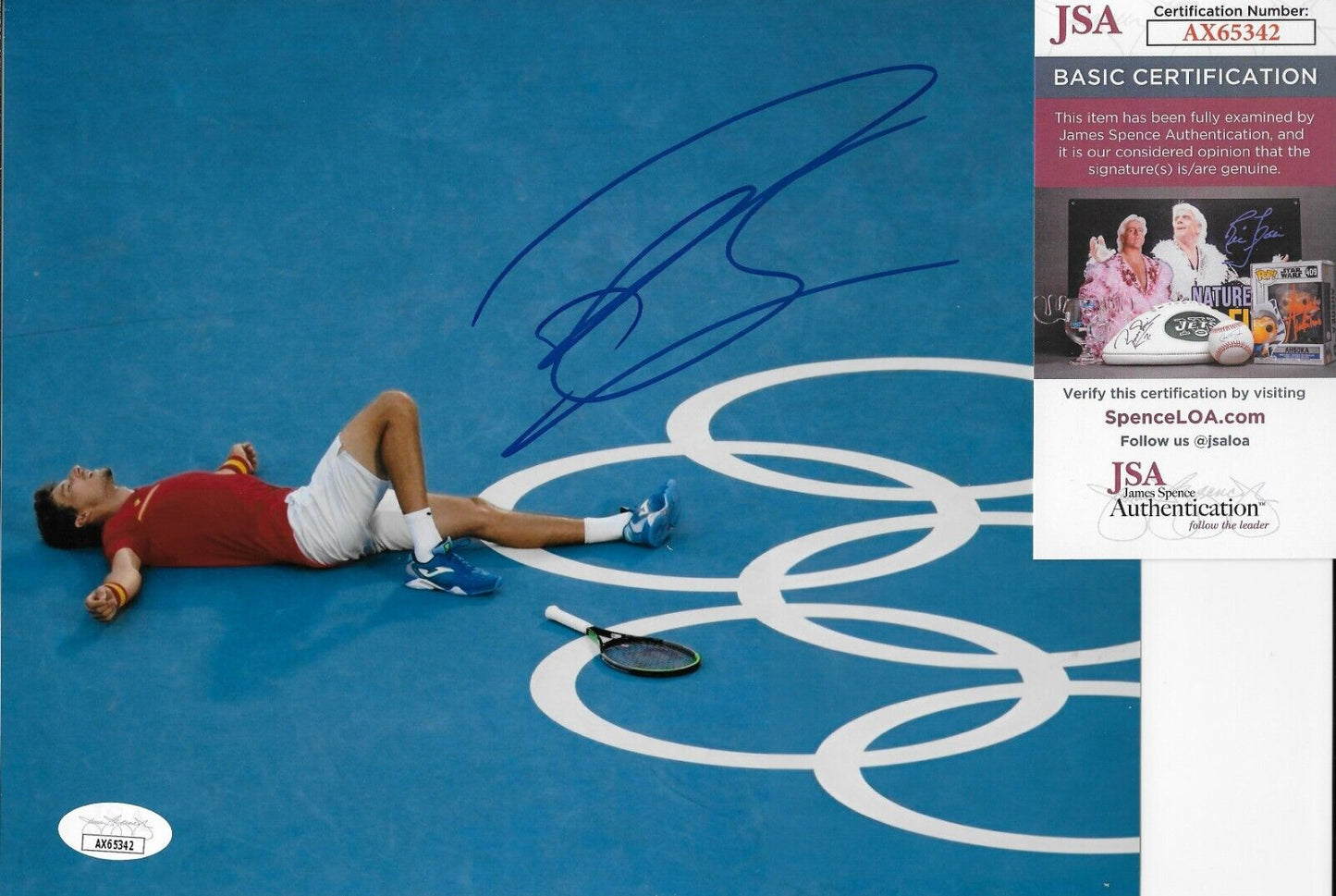 Signed Pablo Carreno Busta ATP Tennis 8x10 Photo 2 Original w JSA Authentication
