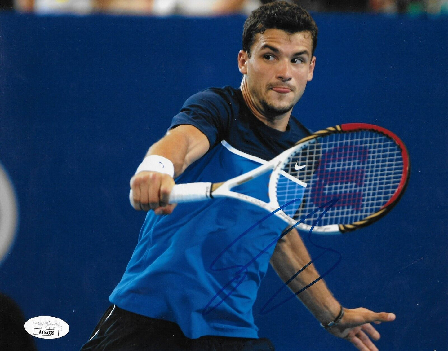 Photo originale signée Grigor Dimitrov ATP Tennis 8x10 #2 avec authentification JSA
