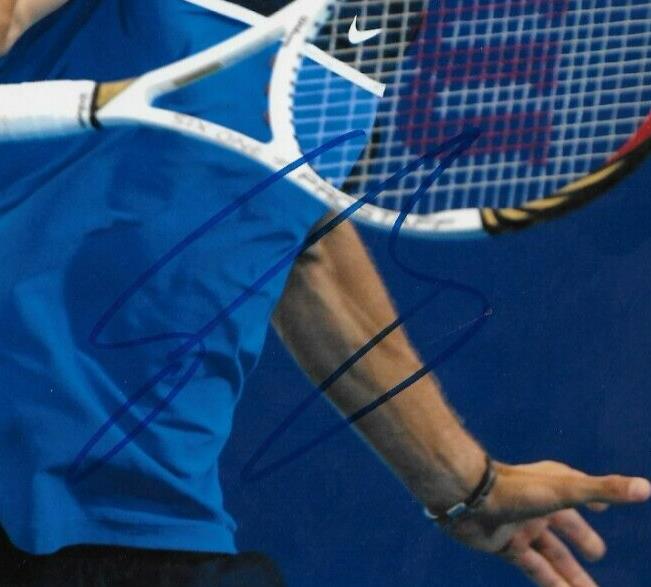 Photo originale signée Grigor Dimitrov ATP Tennis 8x10 #2 avec authentification JSA