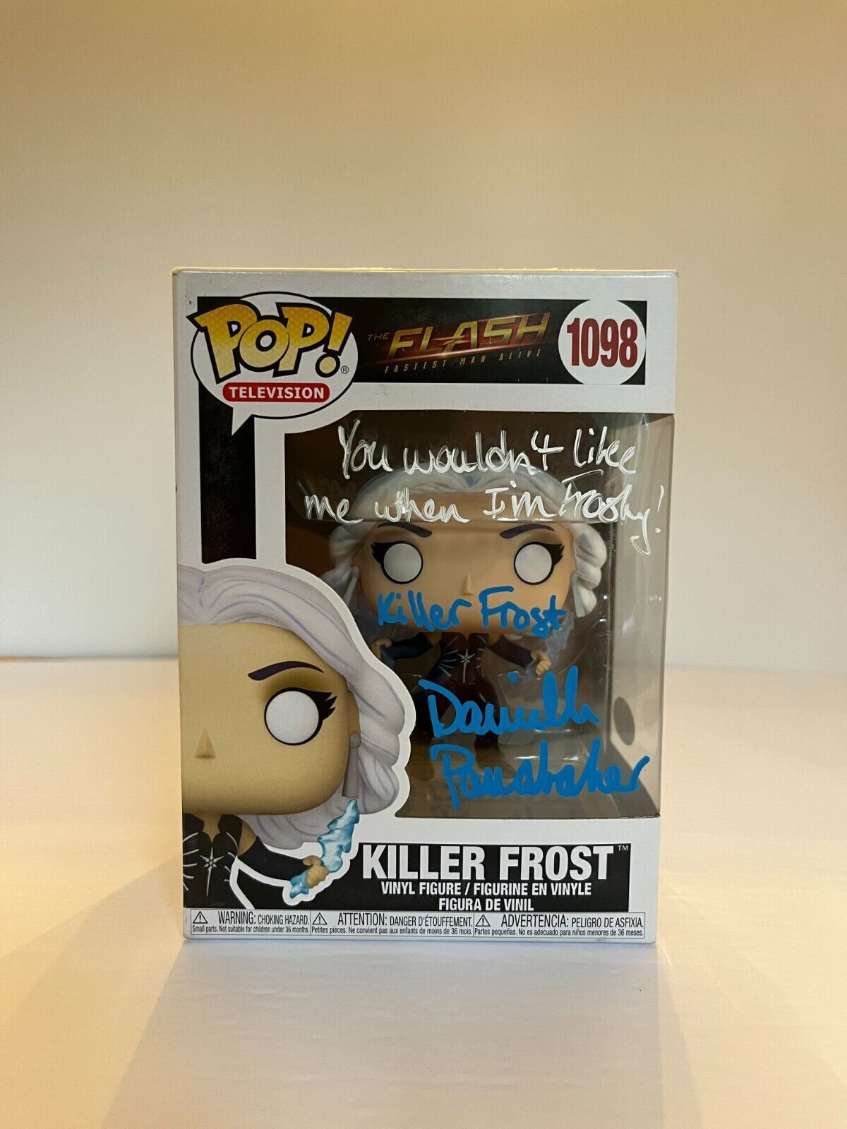 Funko Pop Killer Frost Flash autographié par Danielle Panabaker JSA Cert
