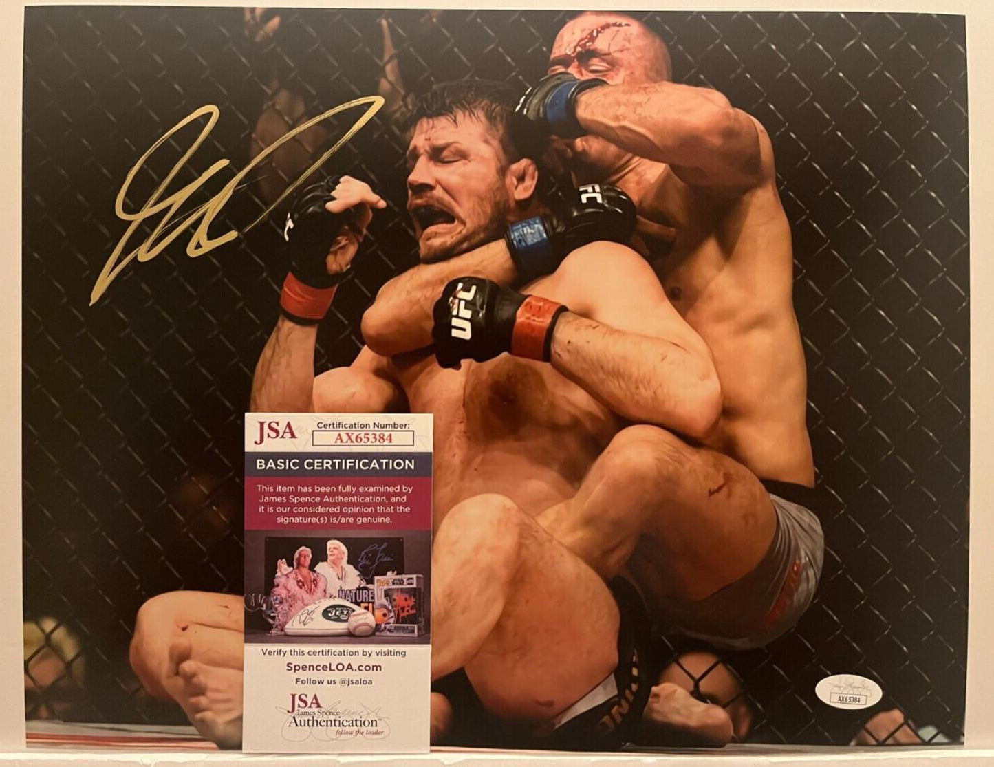 Autographed Georges St Pierre signed UFC 11x14 Photo JSA Cert