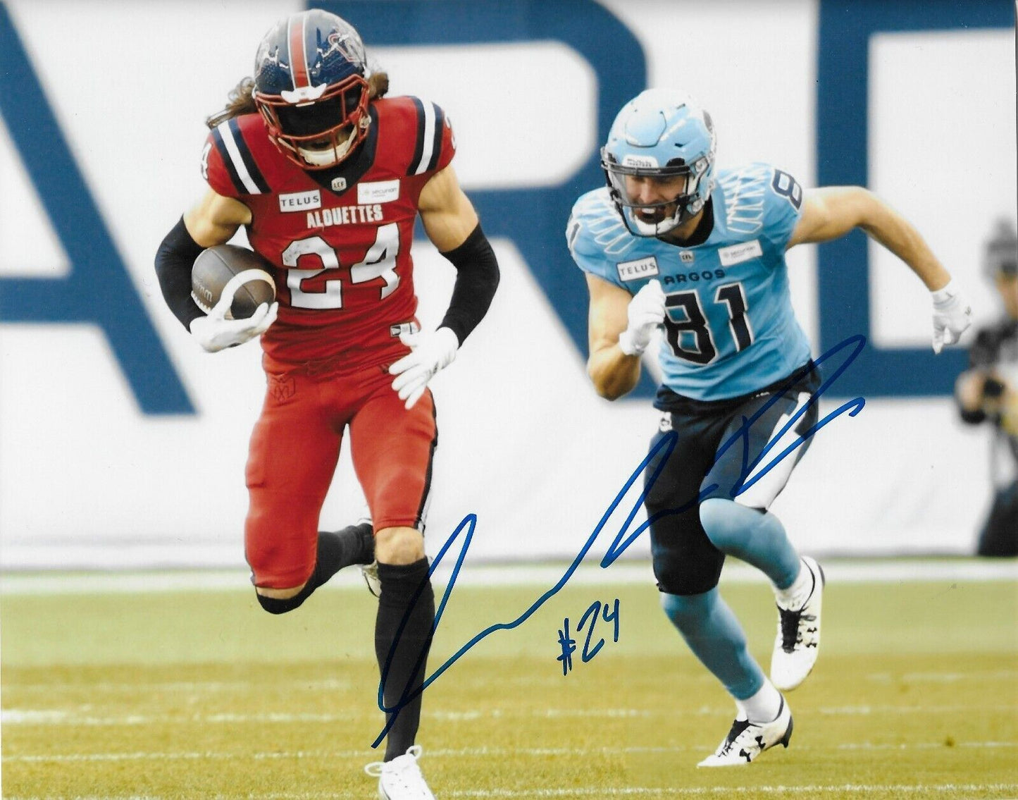 Photo autographiée 8x10 des Alouettes de Montréal #1 par Marc-Antoine Dequoy
