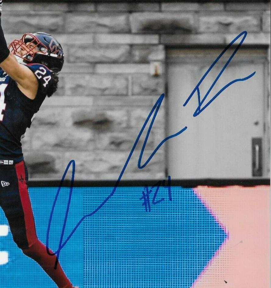 Photo autographiée 8x10 des Alouettes de Montréal #2 par Marc-Antoine Dequoy