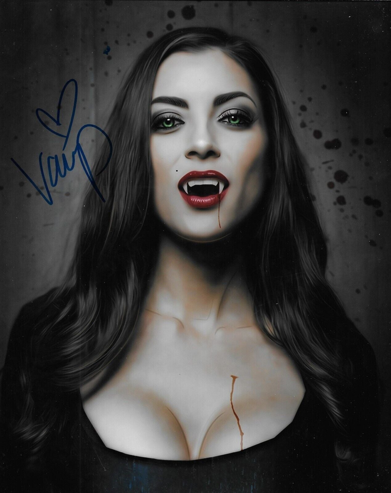 Signed LeeAnna Vamp Actress Cosplay Ghosting Autographed 8x10 Photo #3 Original
