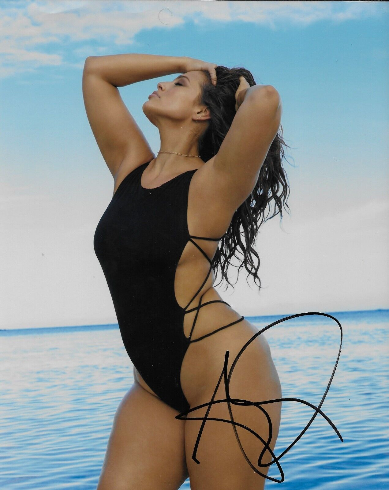 Signed Ashley Graham Model Sports Illustrated Swimsuit 8x10 Photo #2 Original