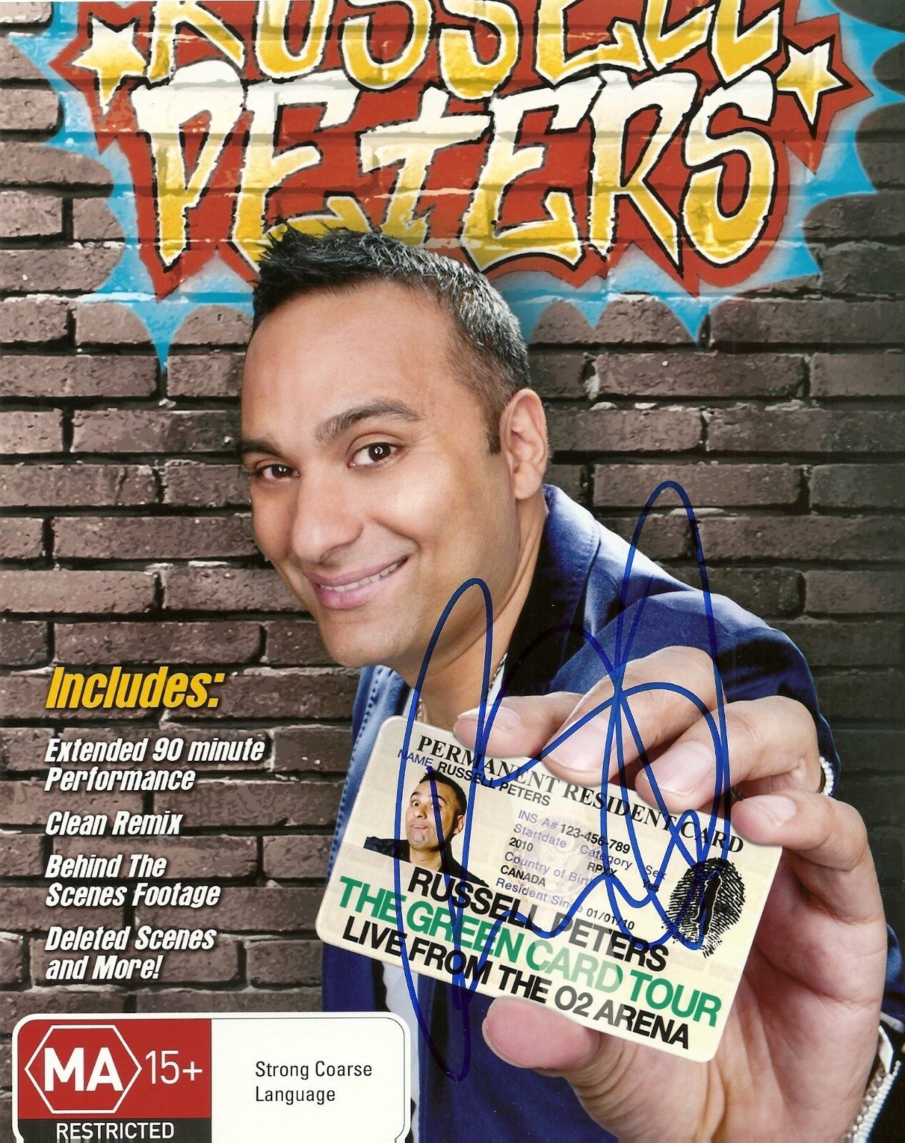 Signed Russell Peters Actor Comedian Autographed 8x10 Photo #5 Original