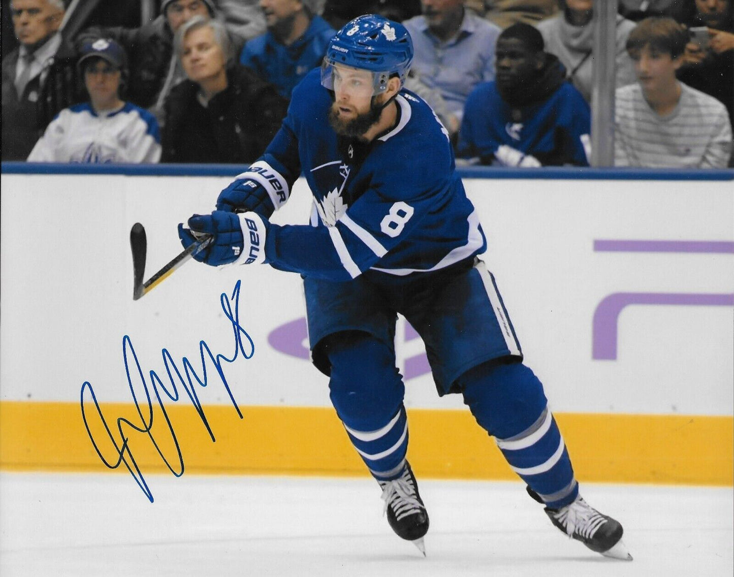 Photo autographiée 8x10 de Jake Muzzin des Maple Leafs de Toronto #1 originale