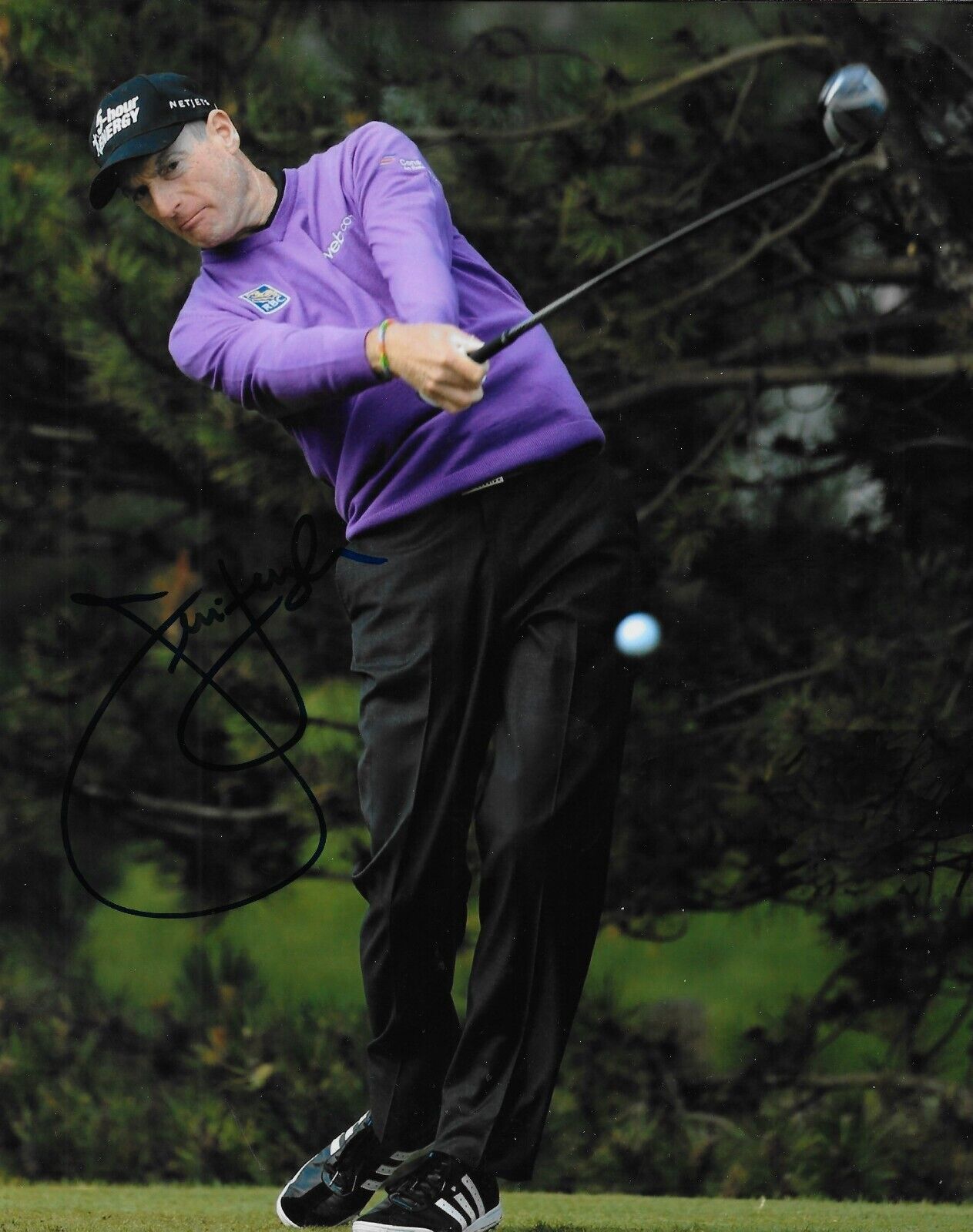 Photo 8x10 autographiée de Jim Furyk PGA Golf #1 originale