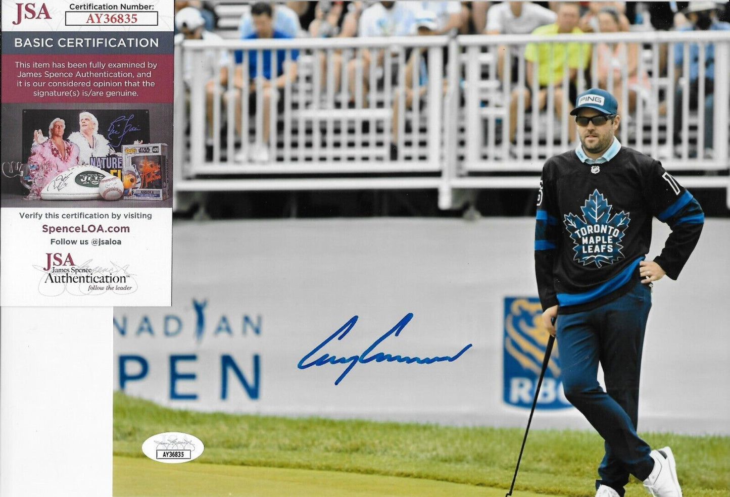 Photo autographiée 8x10 de Corey Connors PGA Golf n°1 avec authentification JSA