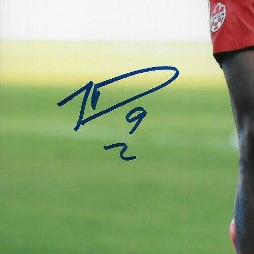 Photo 8x10 signée Jonathan David FC Team Canada Soccer #1 avec authentification JSA