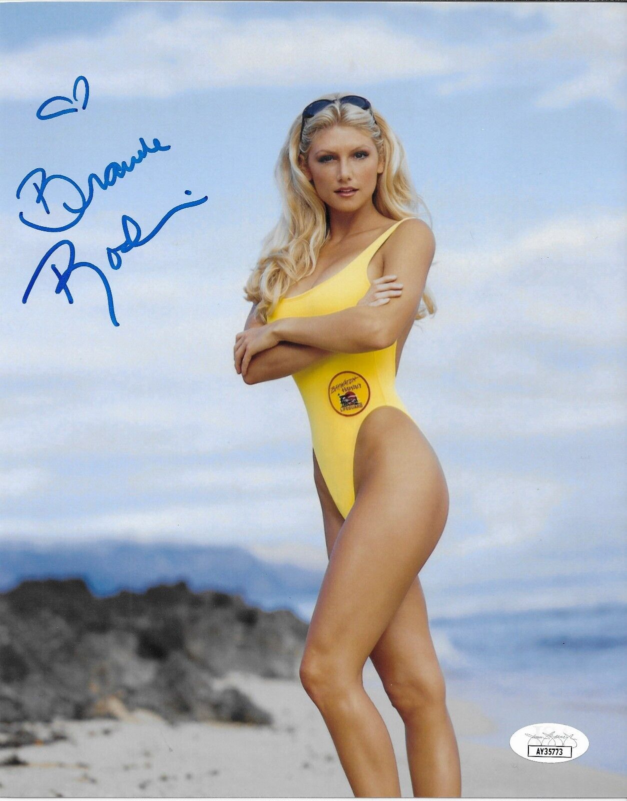 Photo signée Brande Roderick Actrice Modèle Baywatch 8x10 #2 avec authentification JSA