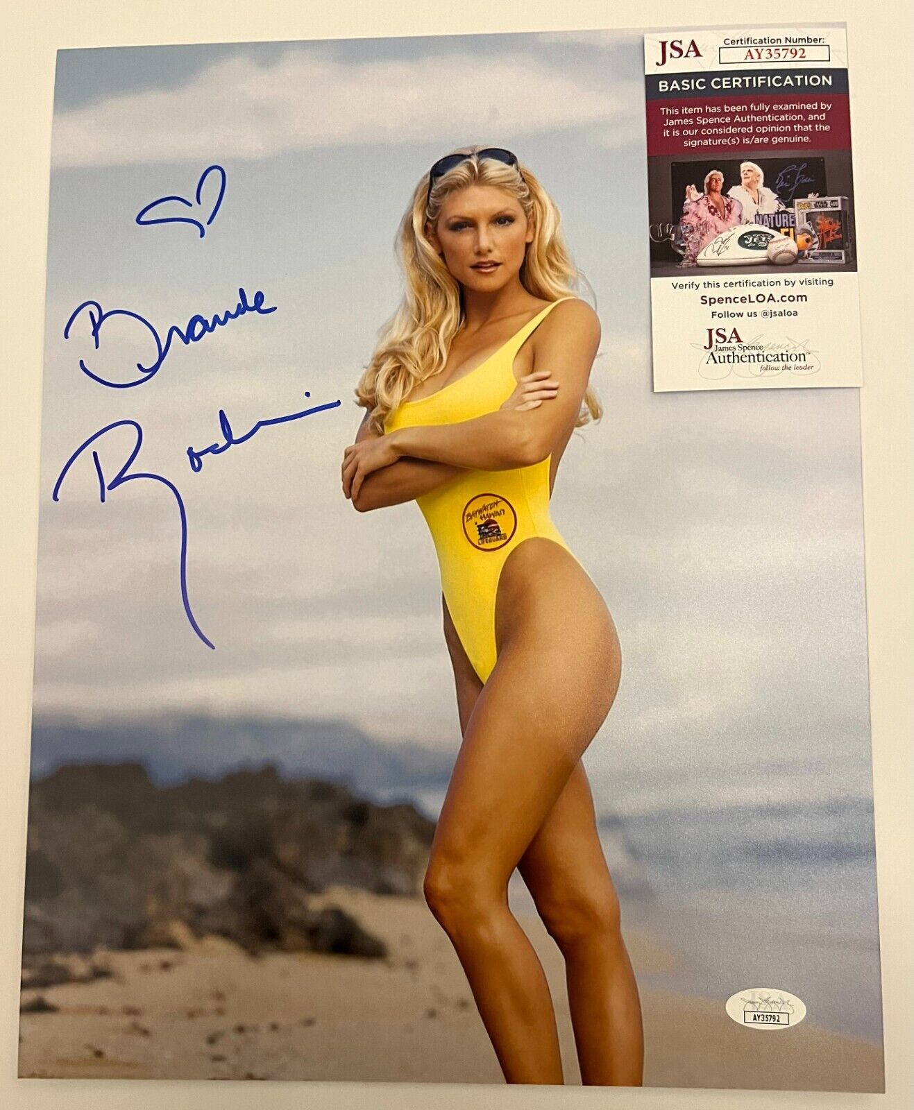 Signed Brande Roderick Actress Model Baywatch 11x14 Photo #6 JSA Authentication