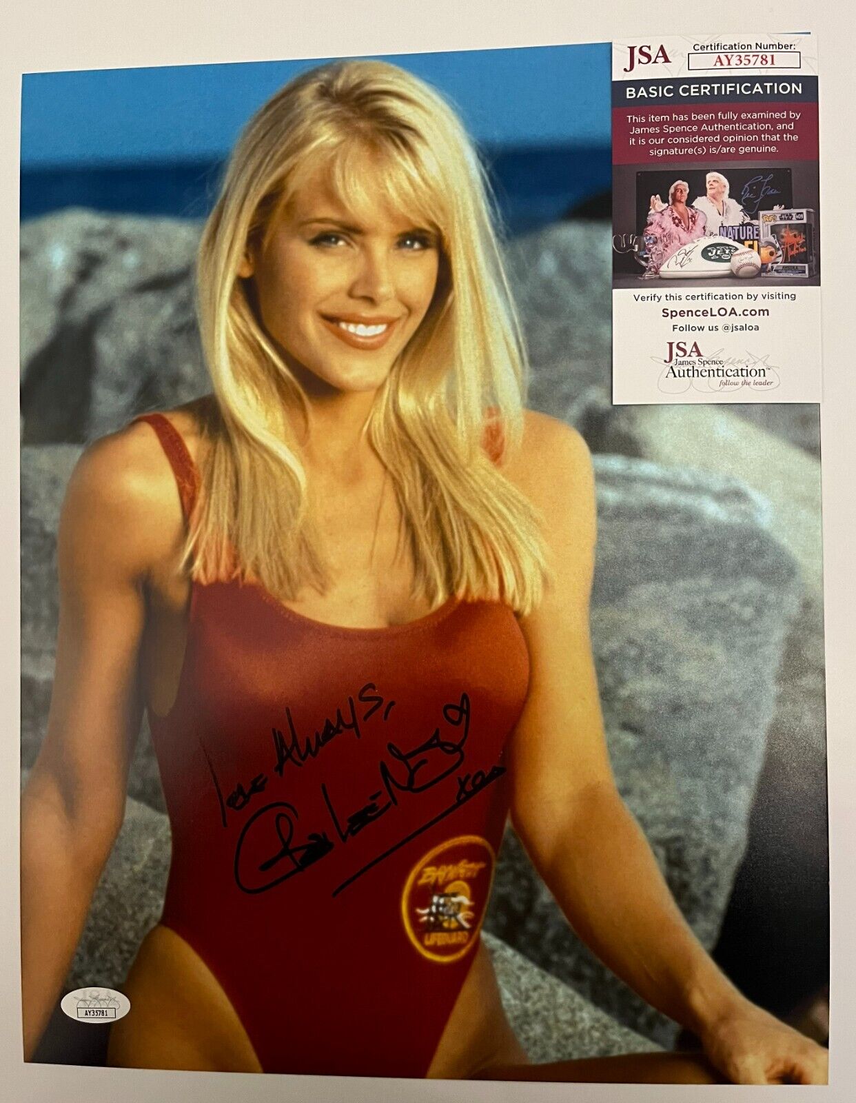 Signed Gena Lee Nolin Actress Model Baywatch 11x14 Photo #2 JSA Authentication