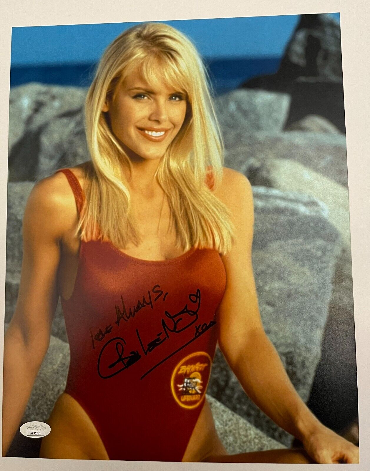 Signed Gena Lee Nolin Actress Model Baywatch 11x14 Photo #2 JSA Authentication