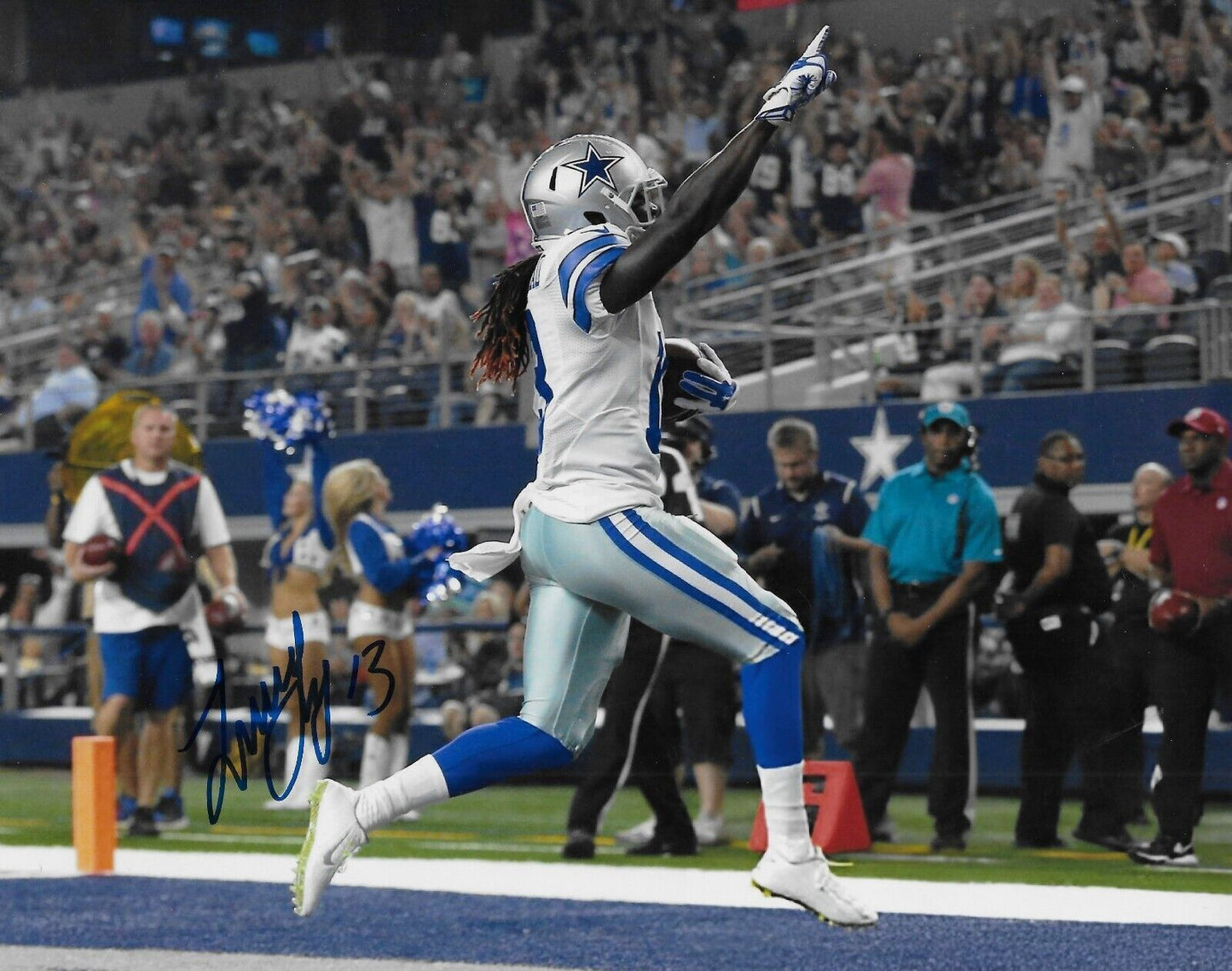 Signed Lucky Whitehead Dallas Cowboys Autographed 8x10 Photo #3 Original