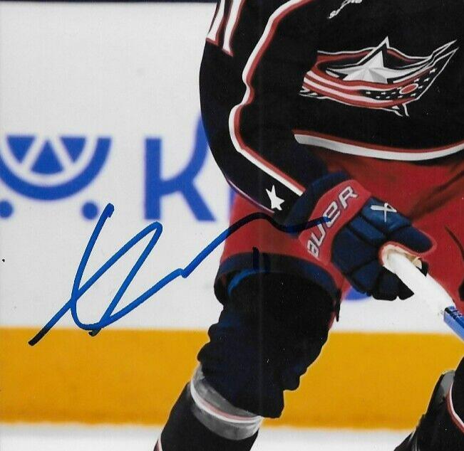 Photo n°1 signée Adam Fantilli des Blue Jackets de Columbus au format 8x10 avec authentification JSA